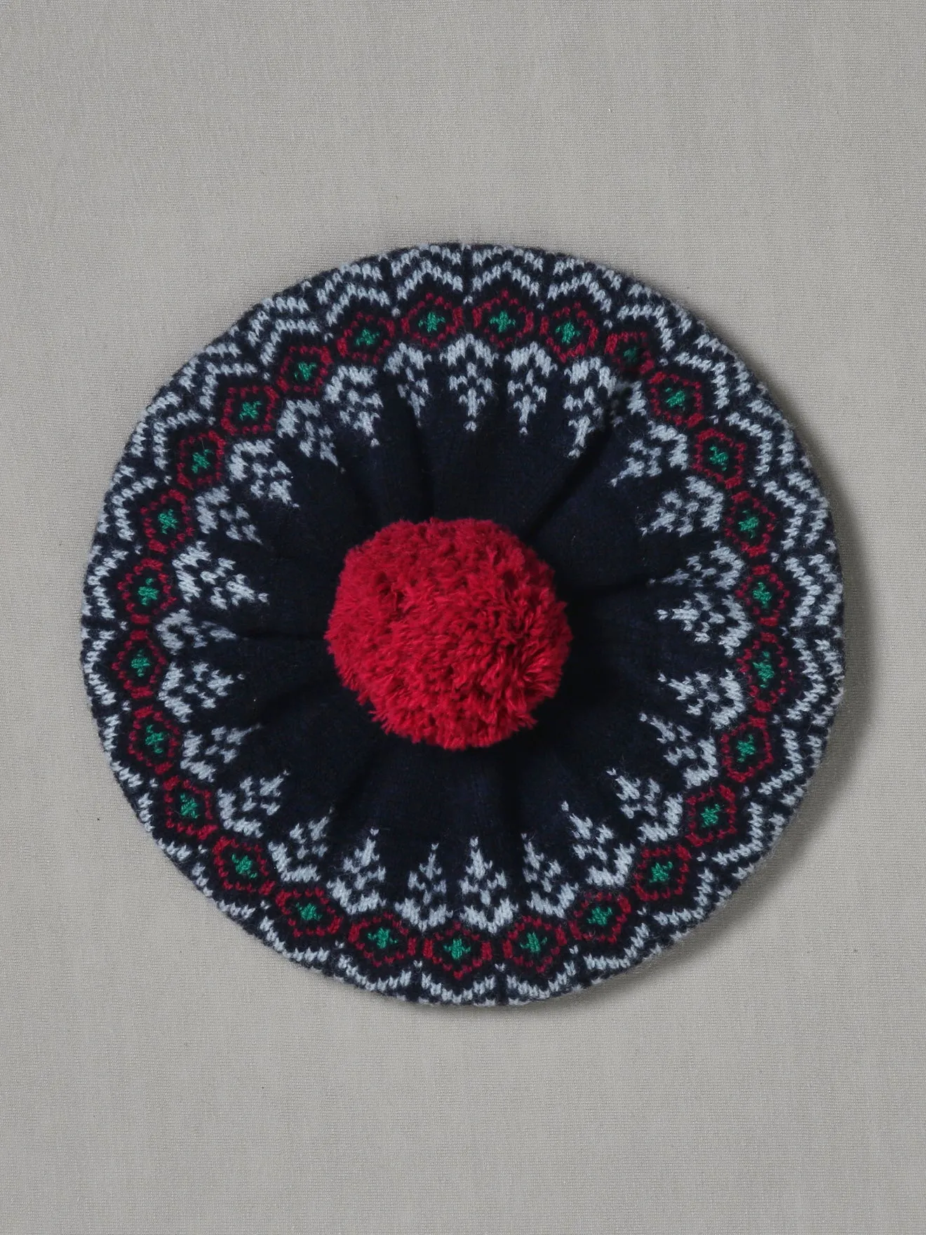 Béret jacquard Fille en laine