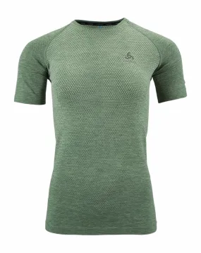 T-Shirt Odlo Femme Col Rond S/S Essential Seamless Loden Frost Melange